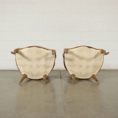 antigüedades, sillón, sillones antiguos, sillón antiguo, sillón italiano antiguo, sillón antiguo, sillón neoclásico, sillón del siglo XIX, Pareja de sillones barrocos