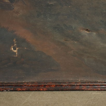 arte, arte italiana, pittura antica italiana,Paesaggio con Figure e Cavalieri