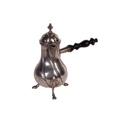 antiquariato, oggettistica, antiquariato oggettistica, oggettistica antica, oggettistica antica italiana, oggettistica di antiquariato, oggettistica neoclassico, oggettistica del 800,Cioccolatiera in Argento Lombardo Veneto%2