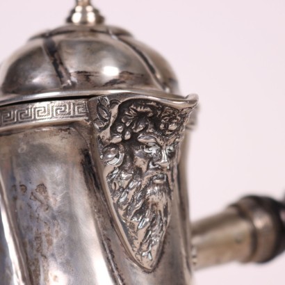 antiquariato, oggettistica, antiquariato oggettistica, oggettistica antica, oggettistica antica italiana, oggettistica di antiquariato, oggettistica neoclassico, oggettistica del 800,Cioccolatiera in Argento Lombardo Veneto%2
