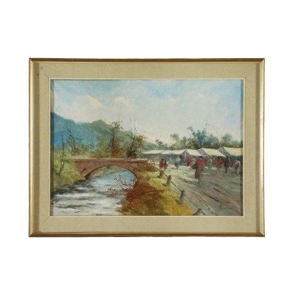 Scorcio di Paese con Figure