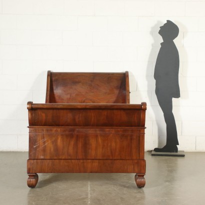 antiquariato, letto, antiquariato letti, letto antico, letto antico italiano, letto di antiquariato, letto neoclassico, letto del 800 - antiquariato, testata, antiquariato testate, testate antiche, testata antica italiana, testata di antiquariato, testata neoclassico, testata del 800,Letto a Barca Restaurazione Ligure