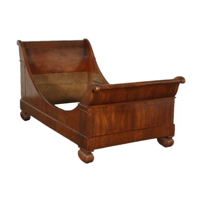 Restauration Bett Eiche Italien XIX Jhd