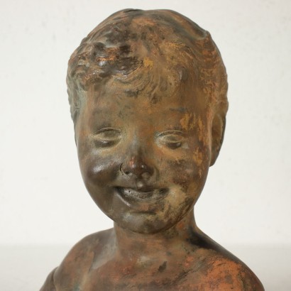 Earthenware Bust Of A Young Man Italy 20th Century
