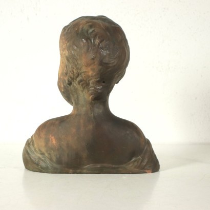 Earthenware Bust Of A Young Man Italy 20th Century