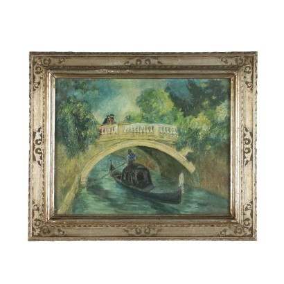 R. Paoletti Huile sur Toile Italie XX Siècle
