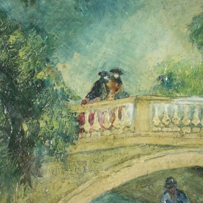 R. Paoletti Huile sur Toile Italie XX Siècle