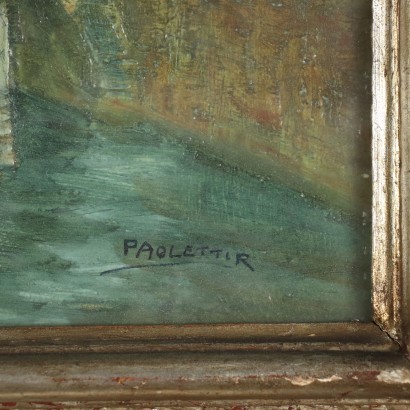 R. Paoletti Huile sur Toile Italie XX Siècle
