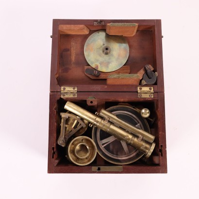 Théodolite Portable Acajou Laiton - Angleterre XIX Siècle