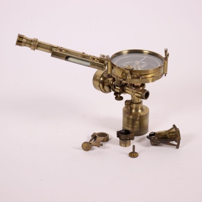 Théodolite Portable Acajou Laiton - Angleterre XIX Siècle