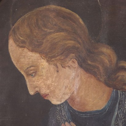 Praying Madonna Oil on Canvas Italy 20th Century
