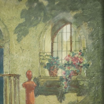 R. Paoletti Huile sur Contreplaqué Italie XX Siècle