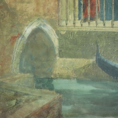 R. Paoletti Huile sur Contreplaqué Italie XX Siècle