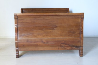 Antiquitäten, Betten und Kopfteile, Nussbaum Bett, Schlitten Bett, Bett, Bett 800 800 800 halb, Antiquitäten, 800 Schlittenbett