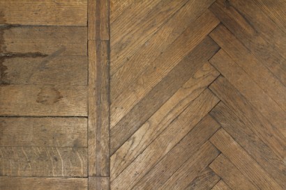parquette, bottega del 900, parquet inizi 900, parquet in rovere massello, parquet a lisca di pesce