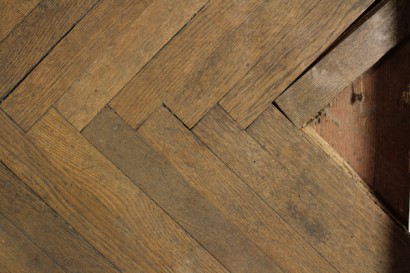 parquette, bottega del 900, parquet inizi 900, parquet in rovere massello, parquet a lisca di pesce