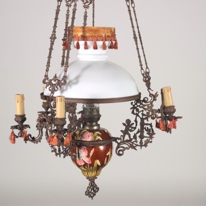 antiquariato, lampadario, antiquariato lampadari, lampadario antico, lampadario antico italiano, lampadario di antiquariato, lampadario neoclassico, lampadario del 800,Lampadario Liberty a Lanterna