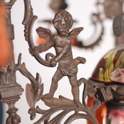 antiquariato, lampadario, antiquariato lampadari, lampadario antico, lampadario antico italiano, lampadario di antiquariato, lampadario neoclassico, lampadario del 800,Lampadario Liberty a Lanterna