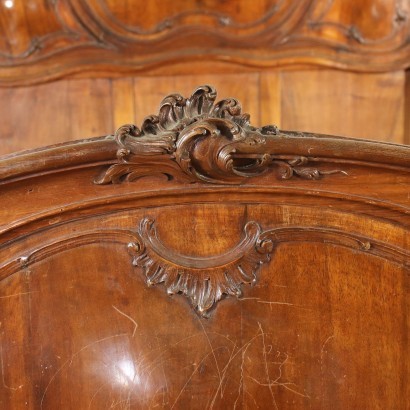 Lit Style Rococo Noyer - Italie XX Siècle.