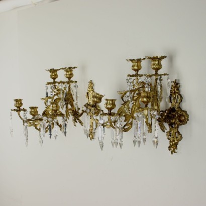 antiquariato, applique, antiquariato applique, applique antiche, applique antiche italiane, applique di antiquariato, applique neoclassico, applique del 800,Coppia di Applique in Stile Eclettico