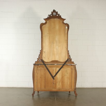 antiquariato, cassettone, antiquariato cassettone, cassettone antico, cassettone antico italiano, cassettone di antiquariato, cassettone neoclassica, cassettone del 800, comò, antiquariato comò, comò antico, comò antico italiano, comò di antiquariato, comò neoclassica, comò del 800,Comò con Specchiera in Stile Barocc