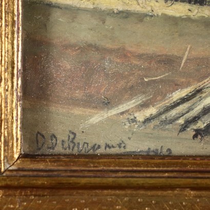 D. De Bernardi Huile sur Table Italie XX Siècle