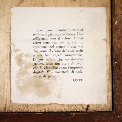 D. De Bernardi Huile sur Table Italie XX Siècle