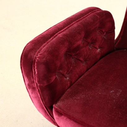 modernariato, modernariato di design, poltrona, poltrona modernariato, poltrona di modernariato, poltrona italiana, poltrona vintage, poltrona anni '60, poltrona design anni 60,Poltrone Capitonnè Anni 50