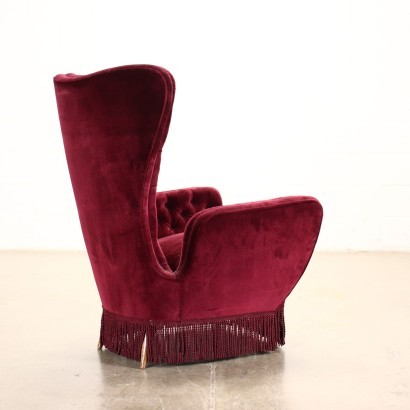 modernariato, modernariato di design, poltrona, poltrona modernariato, poltrona di modernariato, poltrona italiana, poltrona vintage, poltrona anni '60, poltrona design anni 60,Poltrone Capitonnè Anni 50
