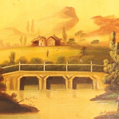 antiquariato, vassoio, antiquariato vassoi, vassoio antico, vassoio antico italiano, vassoio di antiquariato, vassoio neoclassico, vassoio del 800,Vassoio in Ferro con Decoro