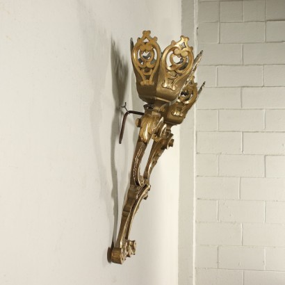 Chandelier Baroque Bois Sculpté - Italie XVIII Siècle