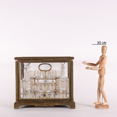 antiquariato, oggettistica, antiquariato oggettistica, oggettistica antica, oggettistica antica italiana, oggettistica di antiquariato, oggettistica neoclassico, oggettistica del 800,Servizio da Liquore in Teca