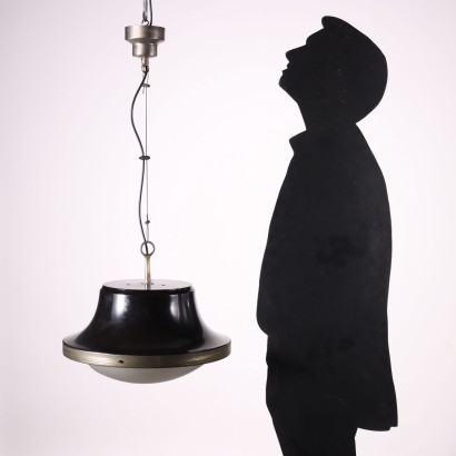 Lamp Tau Sergio Mazza Artemide Chromed Aluminium Brass Italy 1960s