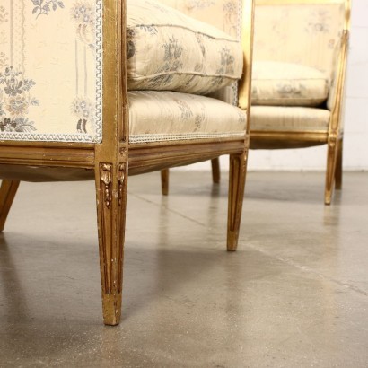 antiquariato, sedia, antiquariato sedie, sedia antica, sedia antica italiana, sedia di antiquariato, sedia neoclassica, sedia del 800,Coppia di Sedie e Poltrone in Stile