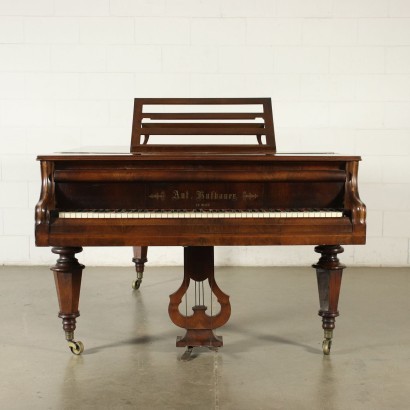antiquariato, strumenti musicali, antiquariato strumenti musicali, strumenti musicali antichi, strumento musicale antico italiano, strumenti musicali di antiquariato, strumenti musicali neoclassici, strumenti musicali del 800,Pianoforte a Mezza Coda Hofbauer,Pianoforte a Mezza Coda Hofbauer