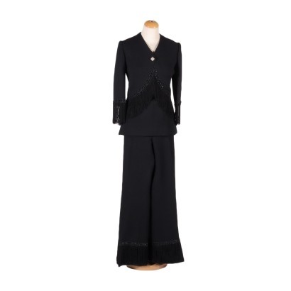 Completo Vintage Nero con Frange