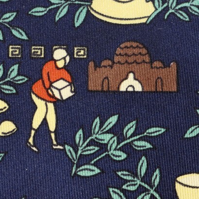Corbata hermès, hèrmes vintage, vintage hombre, corbata vintage Hèrmes 744 HA