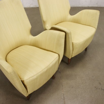 modernariato, modernariato di design, poltrona, poltrona modernariato, poltrona di modernariato, poltrona italiana, poltrona vintage, poltrona anni '60, poltrona design anni 60,Due Poltrone Anni 50