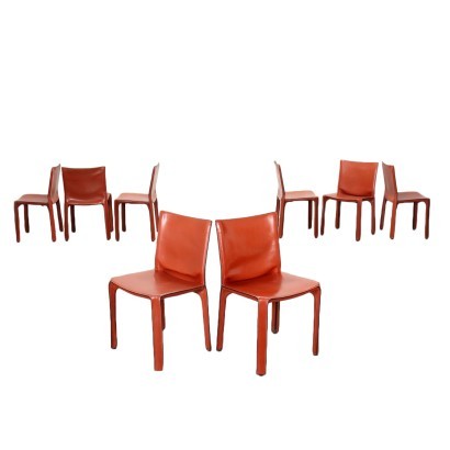 Otto Sedie Cab 412 Mario Bellini per Cassina