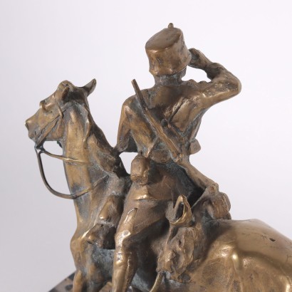 antiguo, bronce, bronces antiguos, bronce antiguo, bronce italiano antiguo, bronce antiguo, bronce neoclásico, bronce del siglo XIX, Soldado a caballo