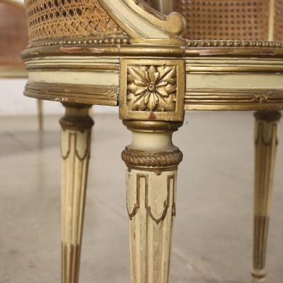 antiquariato, divani, antiquariato divani, divani antichi, divani antichi italiani, divano di antiquariato, divano neoclassico, divano del 800,Coppia di Poltrone e Divanetto in Stil