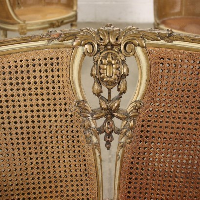 antiquariato, divani, antiquariato divani, divani antichi, divani antichi italiani, divano di antiquariato, divano neoclassico, divano del 800,Coppia di Poltrone e Divanetto in Stil