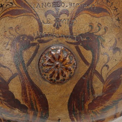 Pot Terre Cuite Man. Ricceri - Italie XIX-XX Siècle