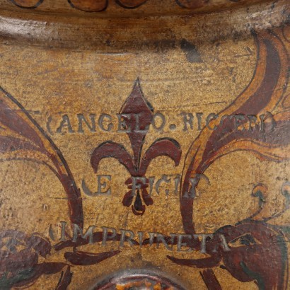 Pot Terre Cuite Man. Ricceri - Italie XIX-XX Siècle
