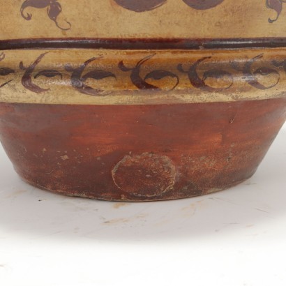 Pot Terre Cuite Man. Ricceri - Italie XIX-XX Siècle
