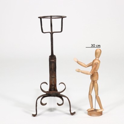 Paire de Chenets Fer Forgé - Italie XVIII Siècle.