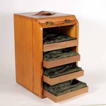 modernariato, modernariato di design, oggettistica, oggettistica modernariato, oggettistica di modernariato, oggettistica italiana, oggettistica vintage, oggettistica anni '60, oggettistica design anni 60,Mobiletto a Serrandina Porta Pipe