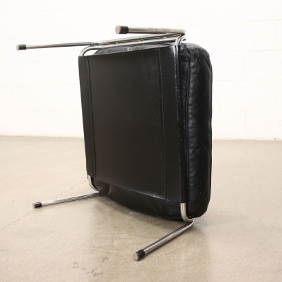 Maggiolina Paar Sessel von Zanotta Leder PU-Schaum Italien 1980er