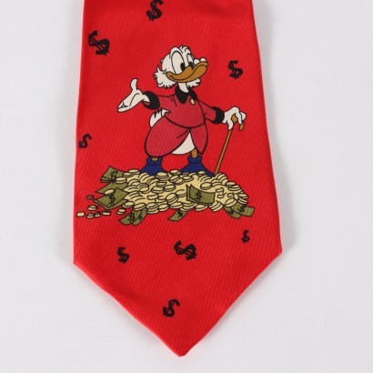 Cravatta vintage, vintage uomo, walt disney vintage, moda vintage,Cravatta Vintage Walt Disney Uncle Scroo