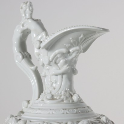 antiquariato, ceramica, antiquariato ceramica, ceramica antica, ceramica antica italiana, ceramica di antiquariato, ceramica neoclassico, ceramica del 800,Versatoio con Piatto Manifattura Ginori